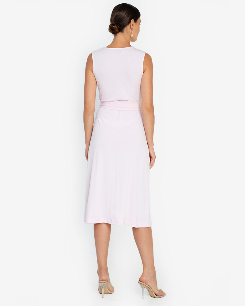 Gaetana Cowl-Neck Sleeveless Midi Dress