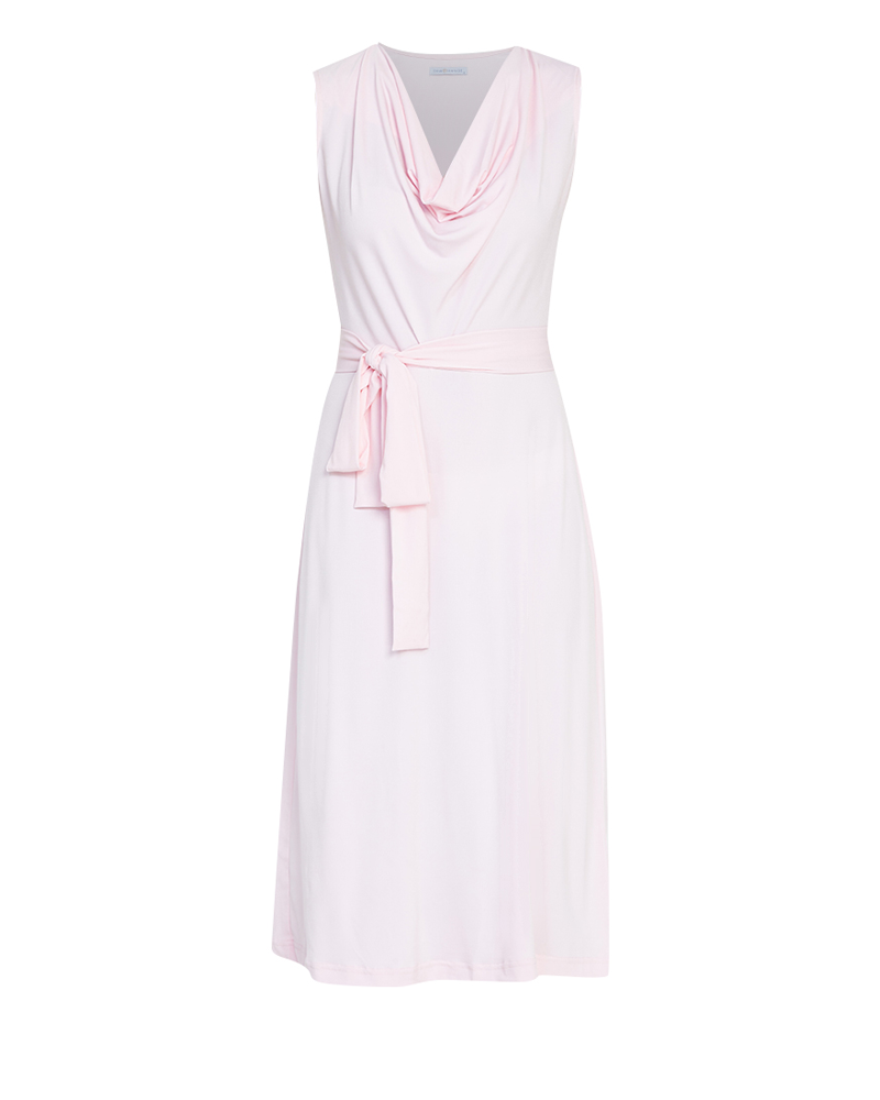 Gaetana Cowl-Neck Sleeveless Midi Dress