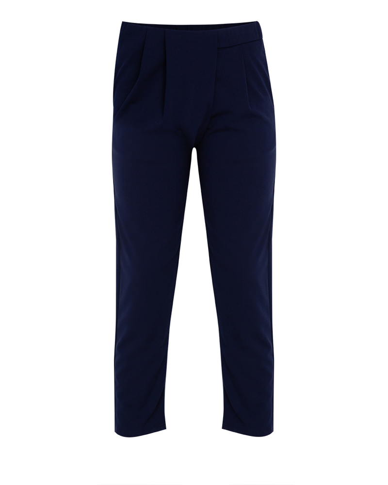 Glynne Front-Pleat Tailored Pants