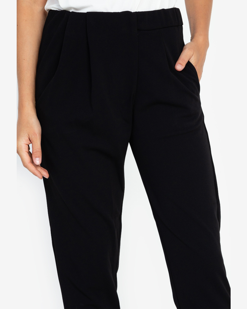 Glynne Front-Pleat Tailored Pants