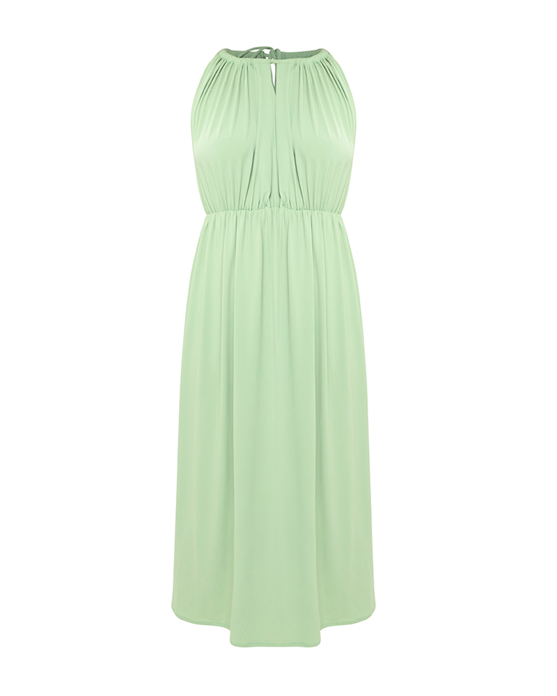 Guistina Halter Neckline Jersey Maxi Dress