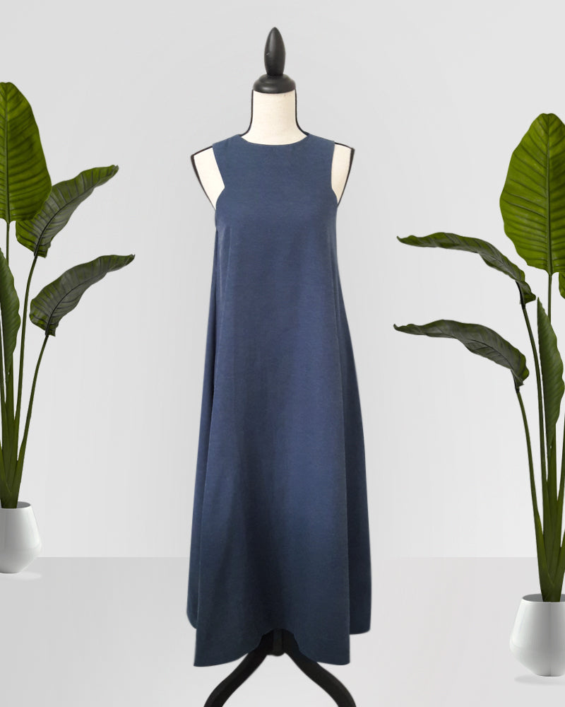 Imogen Halter Sleeves Maxi Dress