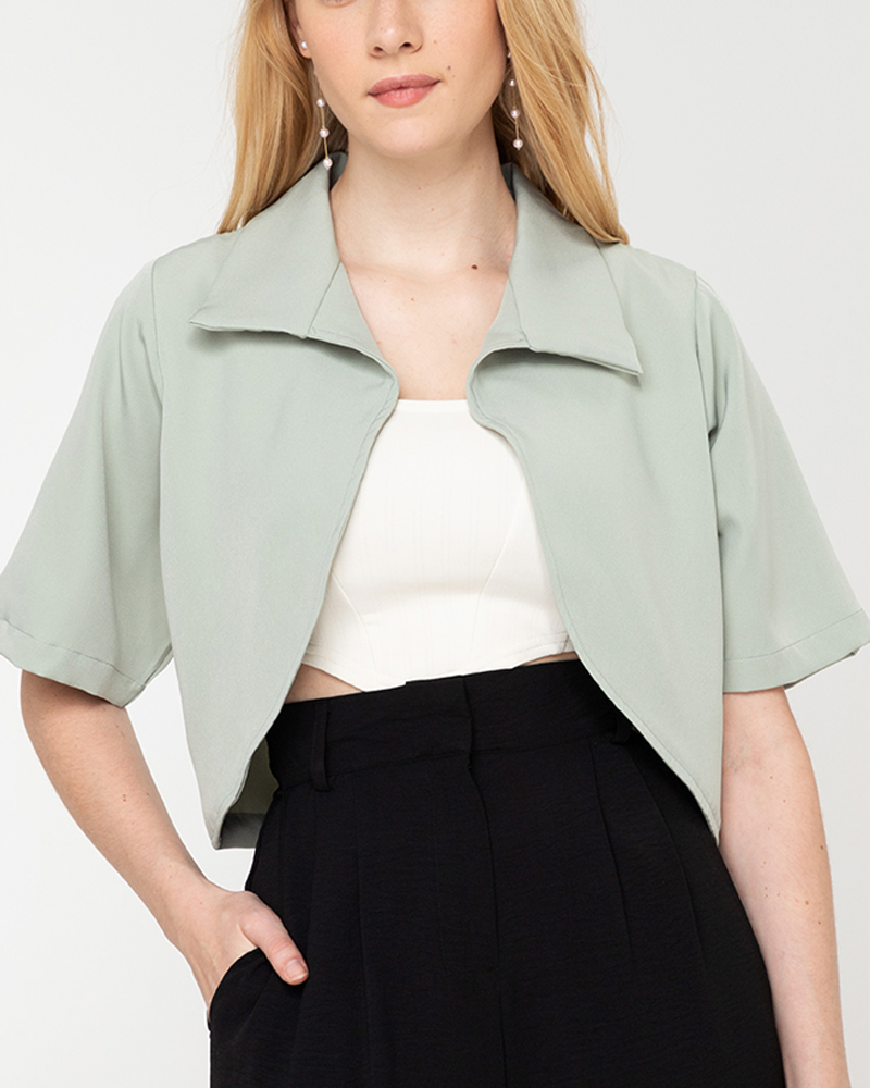 Irania Short Sleeve Cropped Coat