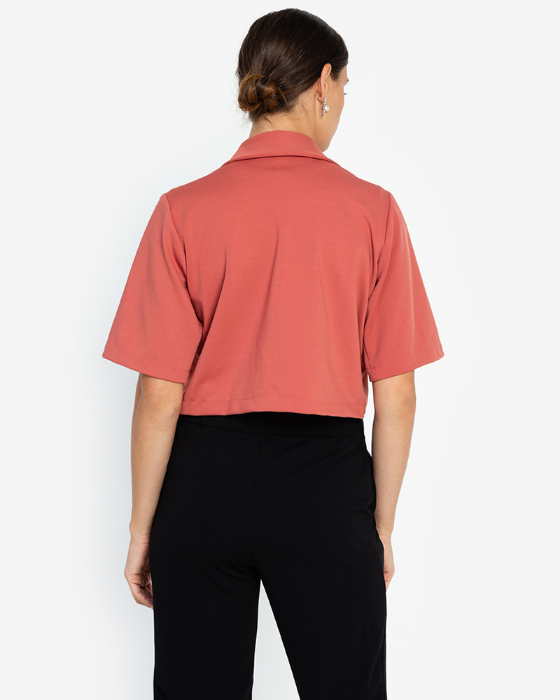 Irania Short Sleeve Cropped Coat
