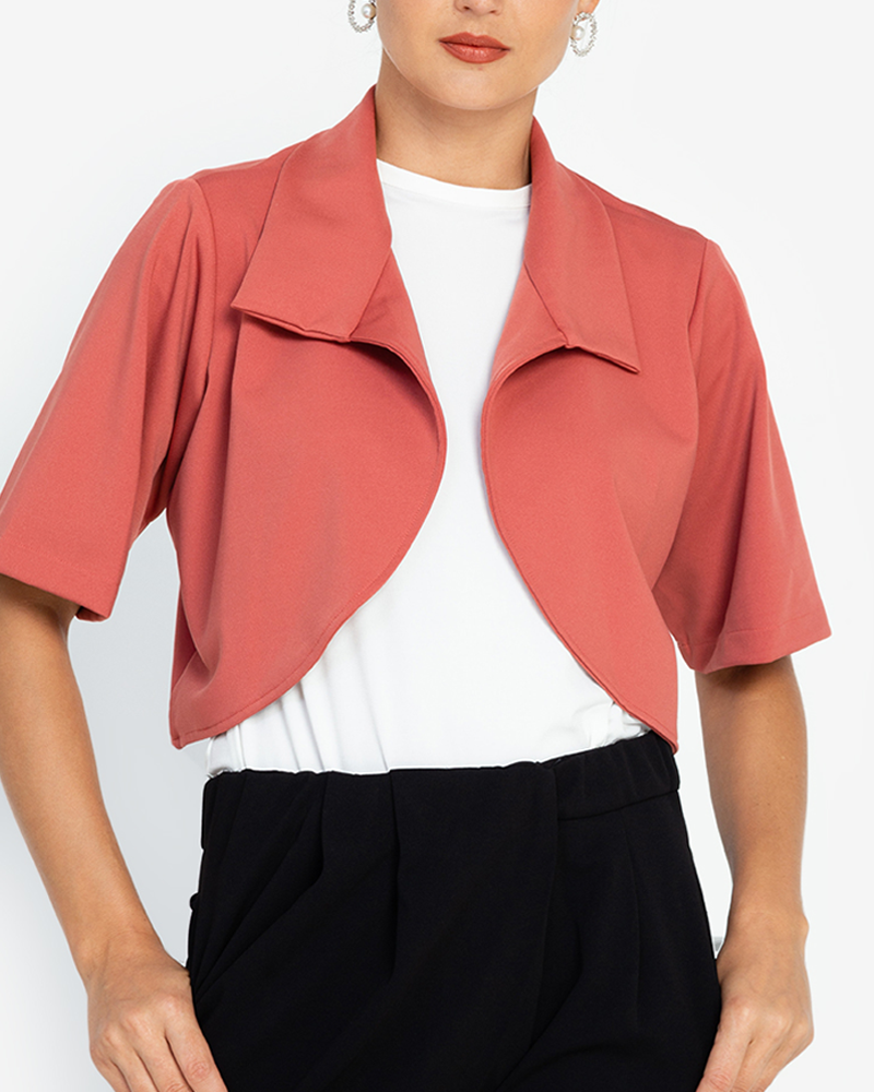 Irania Short Sleeve Cropped Coat