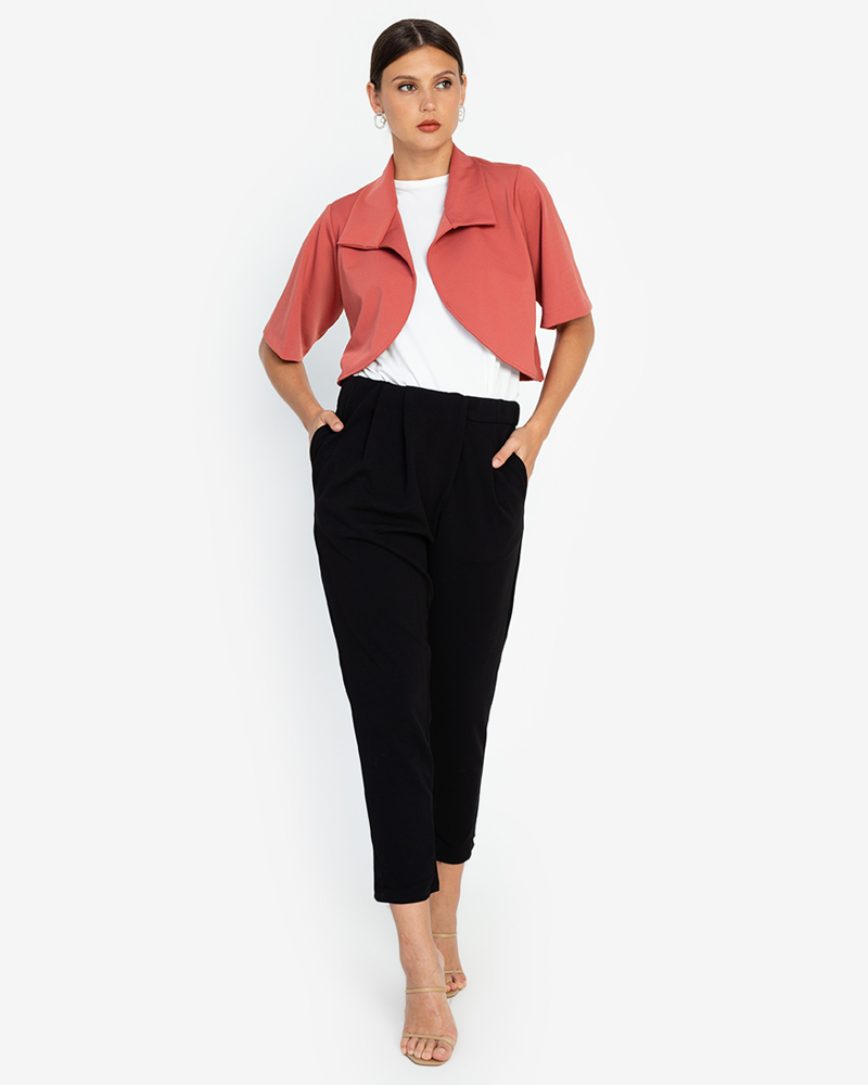 Irania Short Sleeve Cropped Coat
