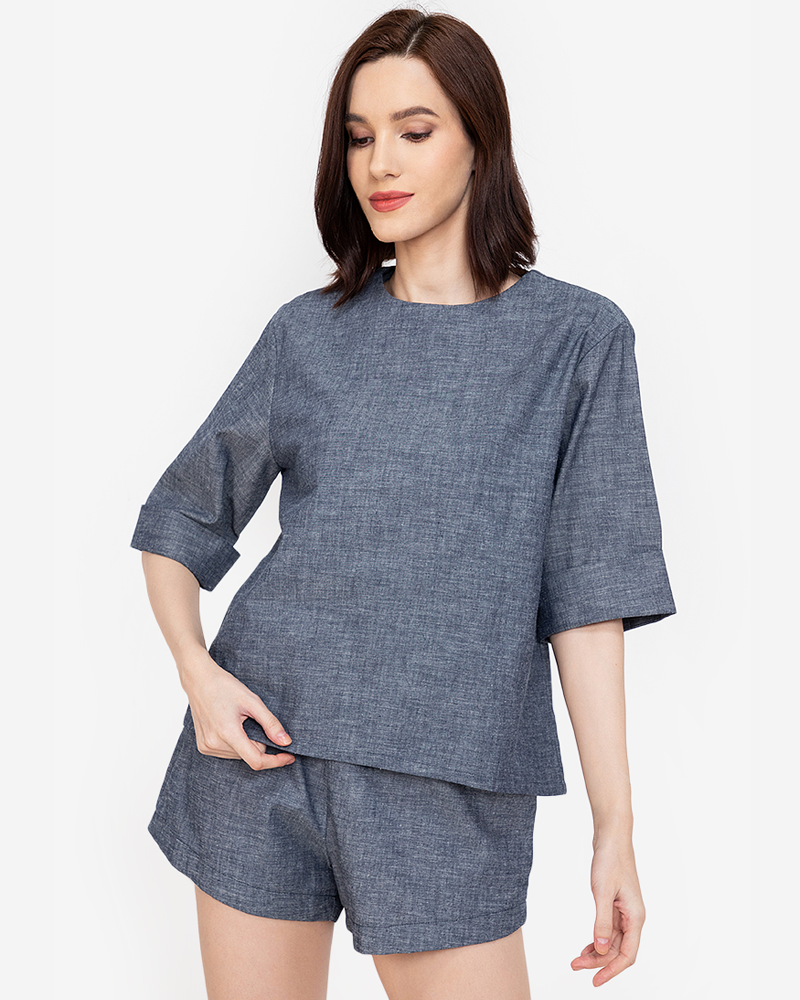 Isabella Chambray Lounge Set