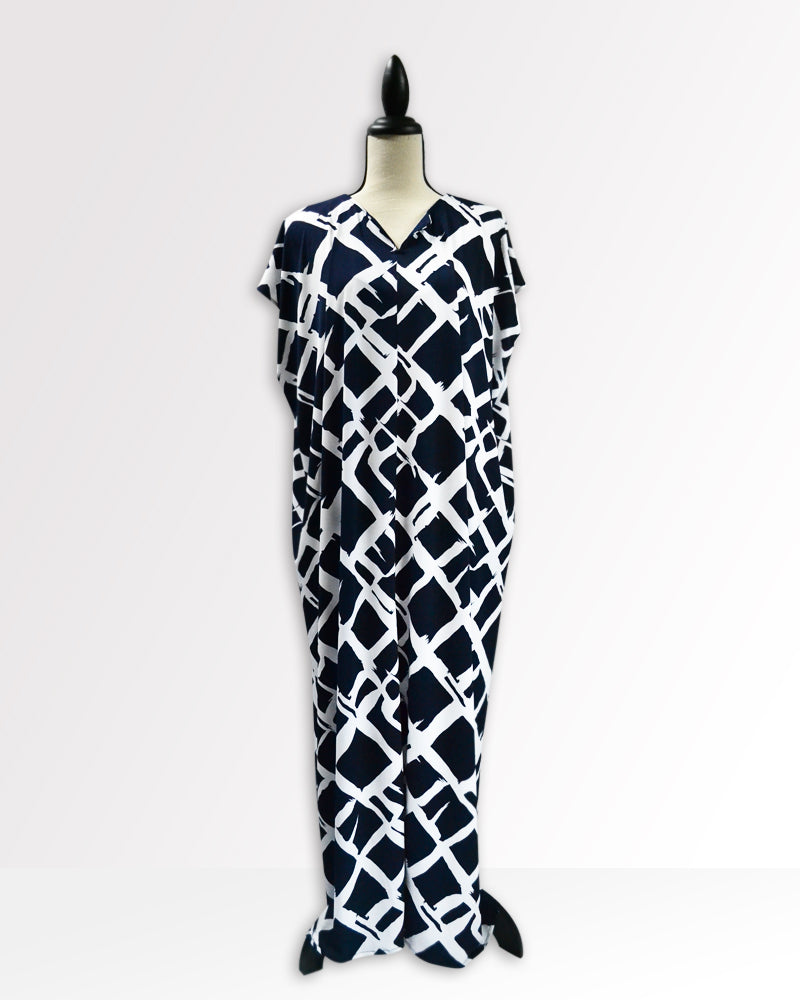 Kerstin Blue/White Maxi - Cole Vintage