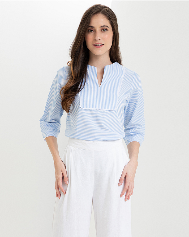 Lareina Elbow Sleeve Tunic Top
