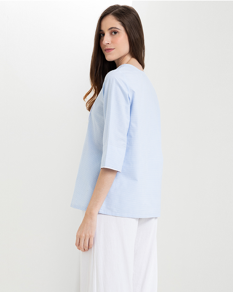 Lareina Elbow Sleeve Tunic Top