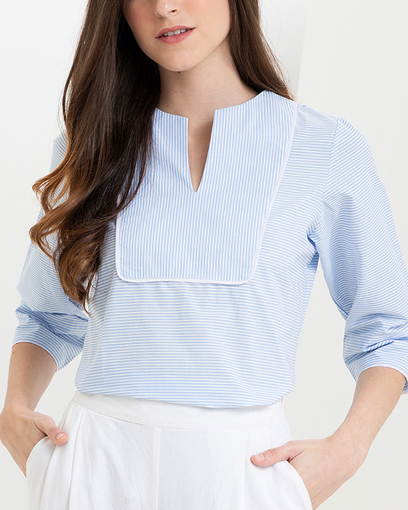 Lareina Elbow Sleeve Tunic Top