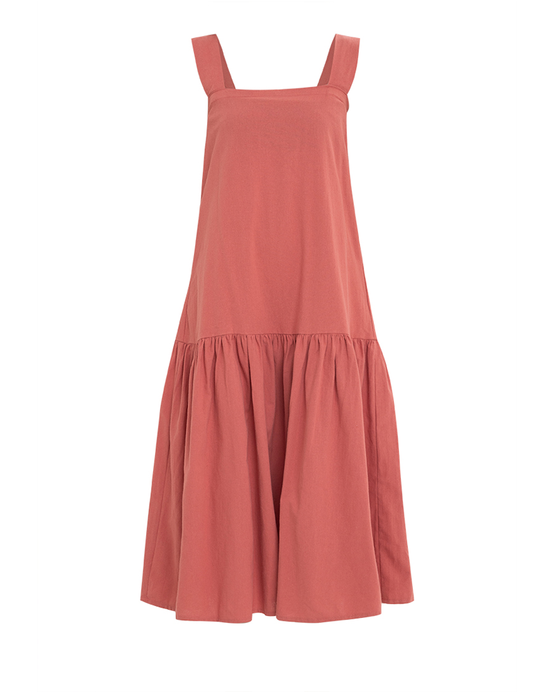 Larissa Sleeveless Square Neck Midi Dress