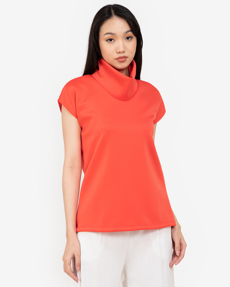 Lorica High Collared Sleeve Top