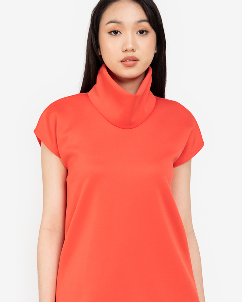 Lorica High Collared Sleeve Top