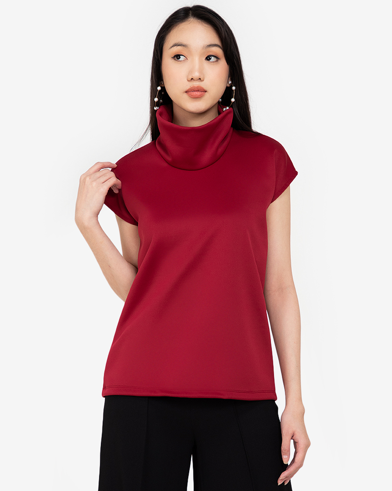 Lorica High Collared Sleeve Top