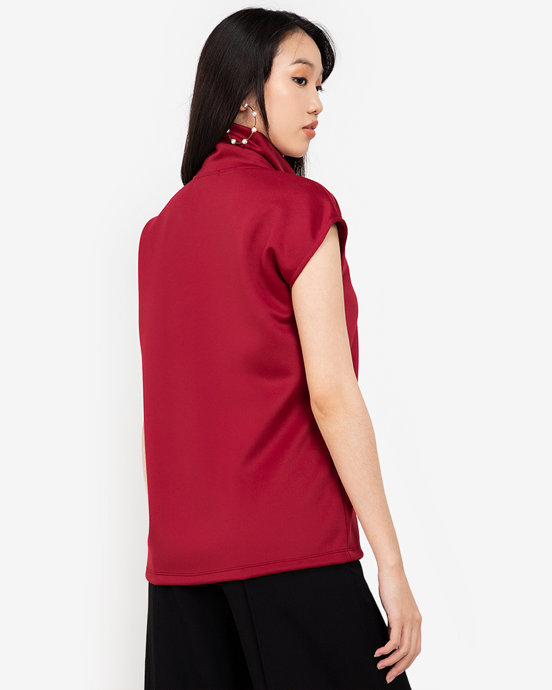 Lorica High Collared Sleeve Top