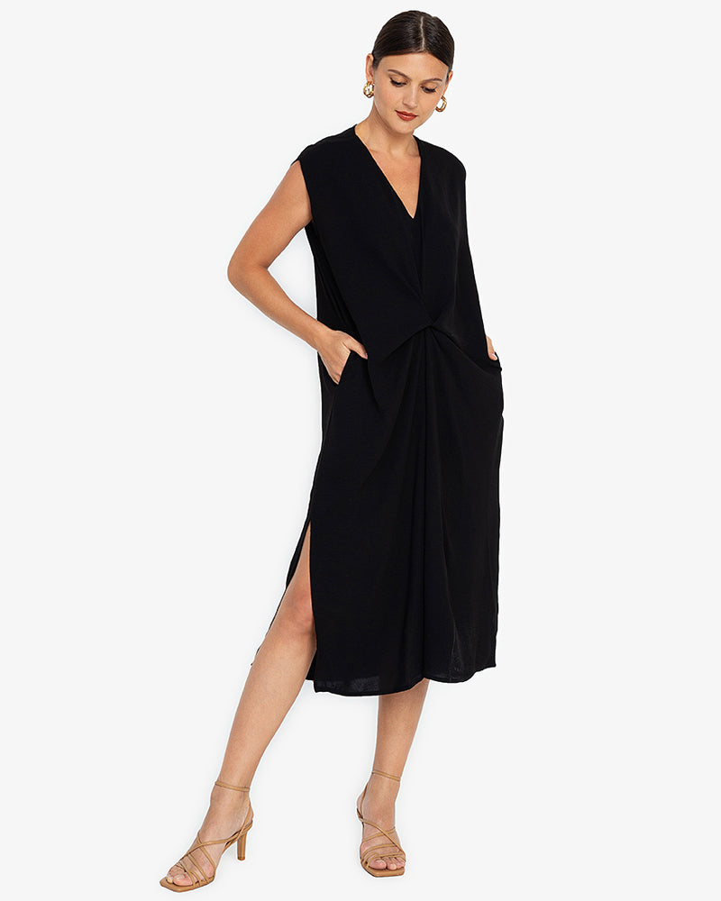Lucinda Sleeveless V-Neck Midi Dress