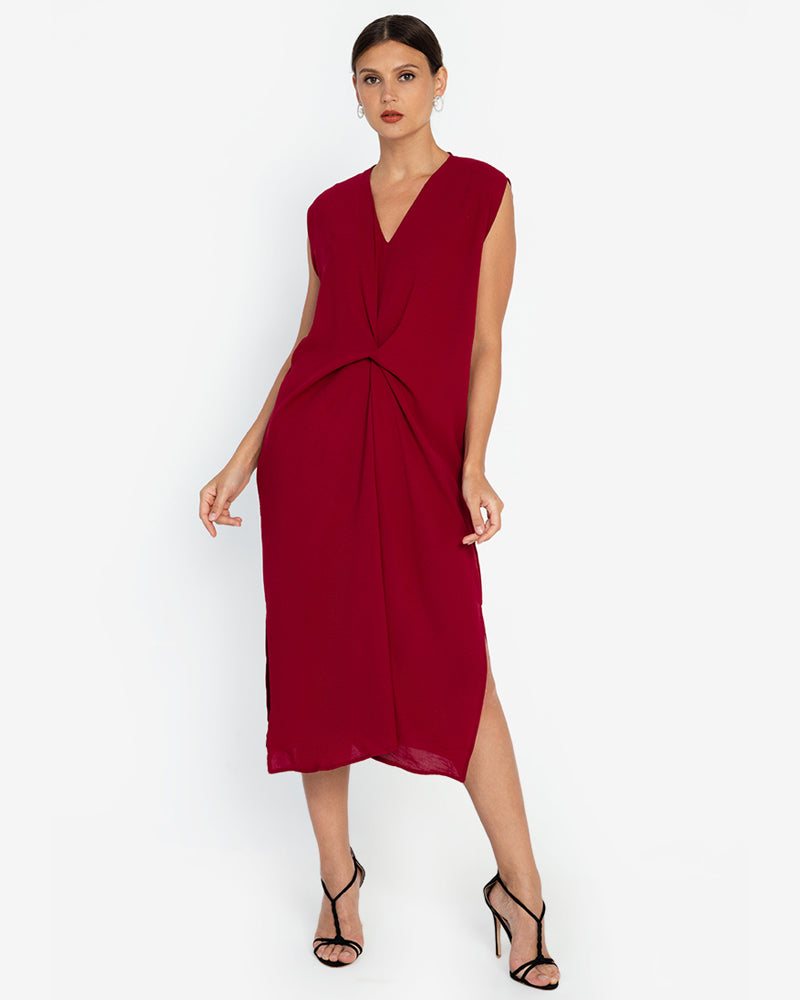 Lucinda Sleeveless V-Neck Midi Dress
