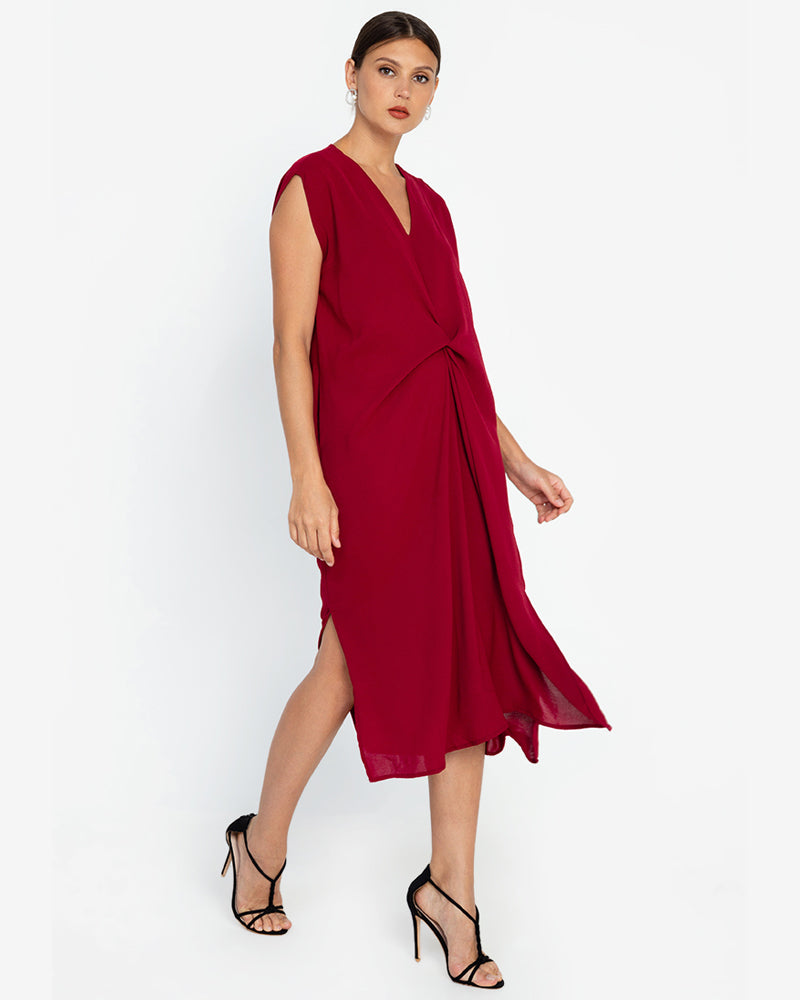 Lucinda Sleeveless V-Neck Midi Dress