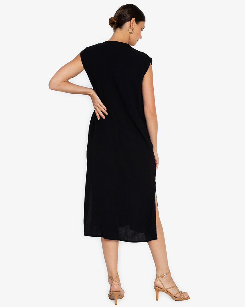 Lucinda Sleeveless V-Neck Midi Dress