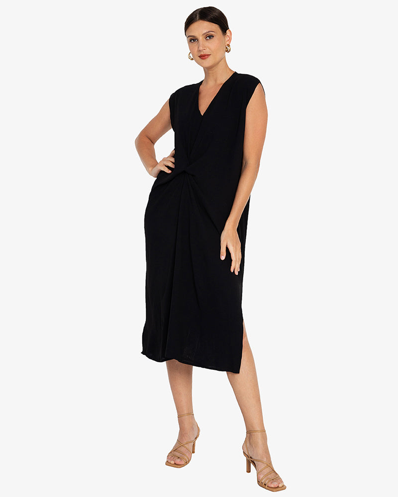 Lucinda Sleeveless V-Neck Midi Dress