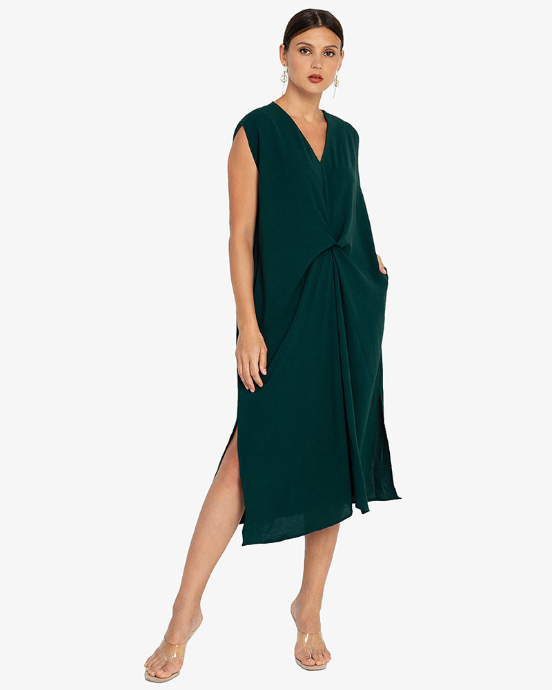 Lucinda Sleeveless V-Neck Midi Dress