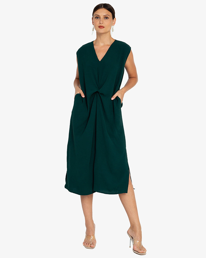 Lucinda Sleeveless V-Neck Midi Dress