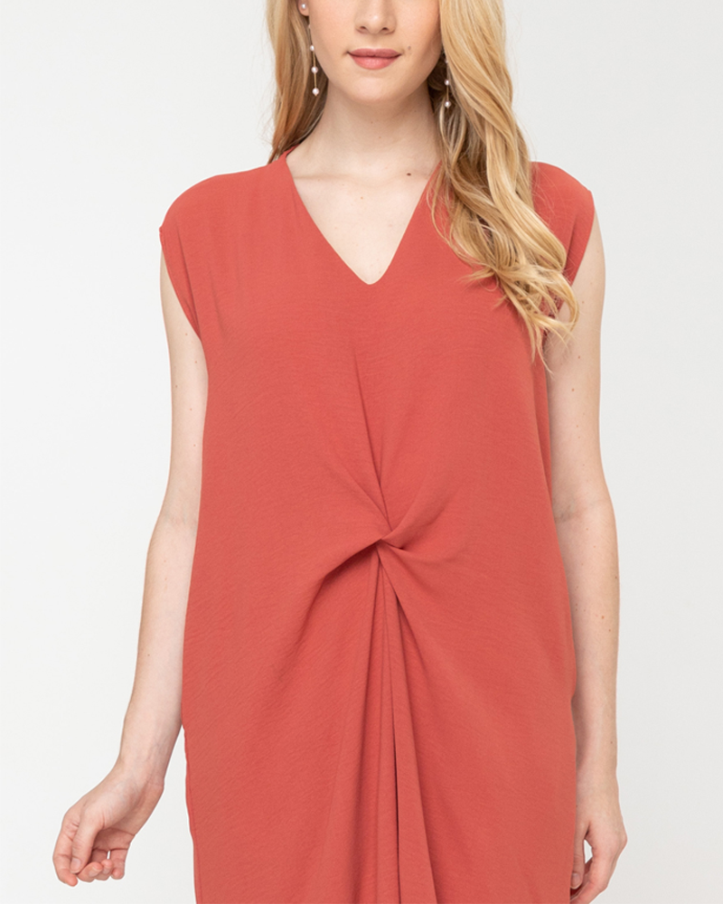 Lucinda Sleeveless V-Neck Midi Dress