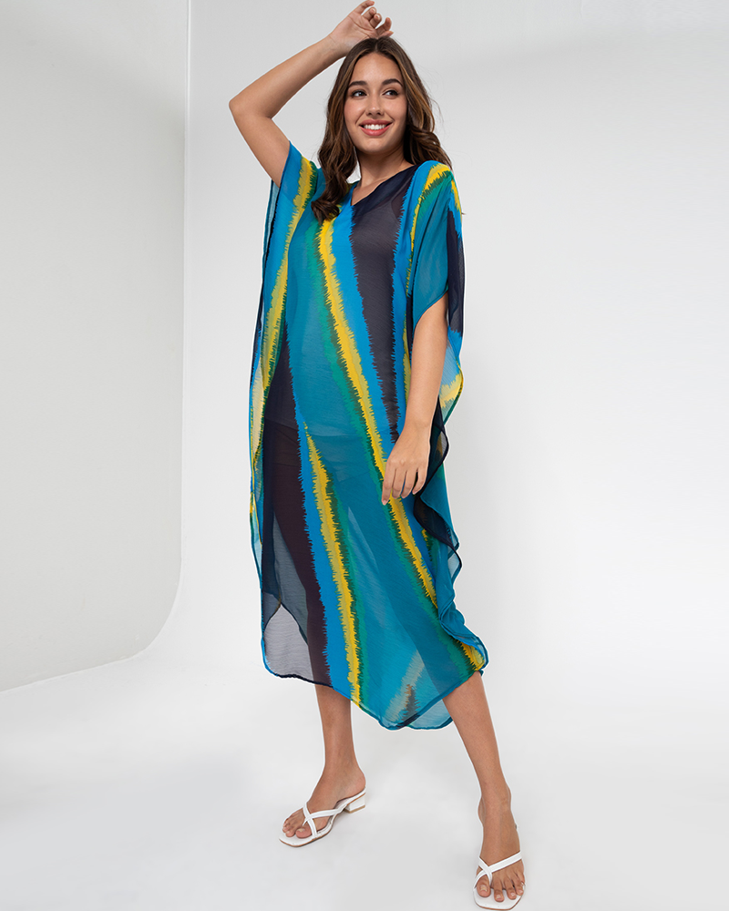 Malia Chiffon Kaftan Dress