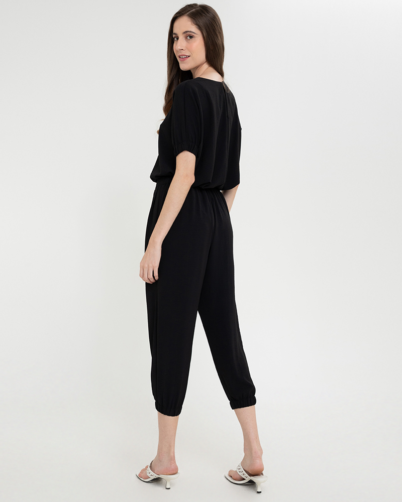 Meara Round Neckline Crepe Terno Set