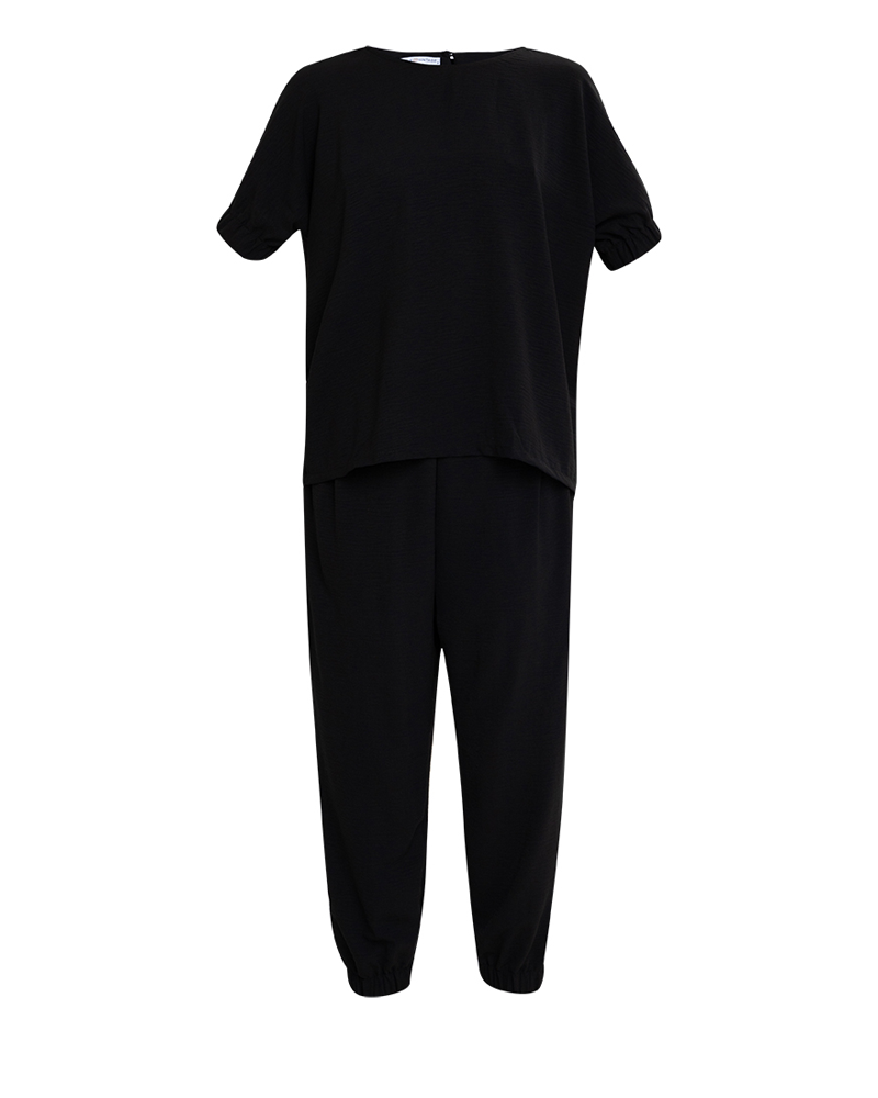 Meara Round Neckline Crepe Terno Set