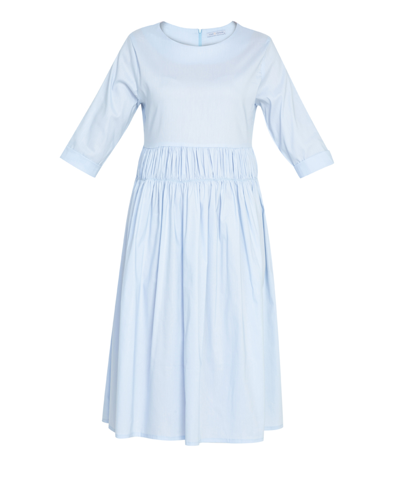 Millie Shirred Detail 3/4 Sleeves Short Dress