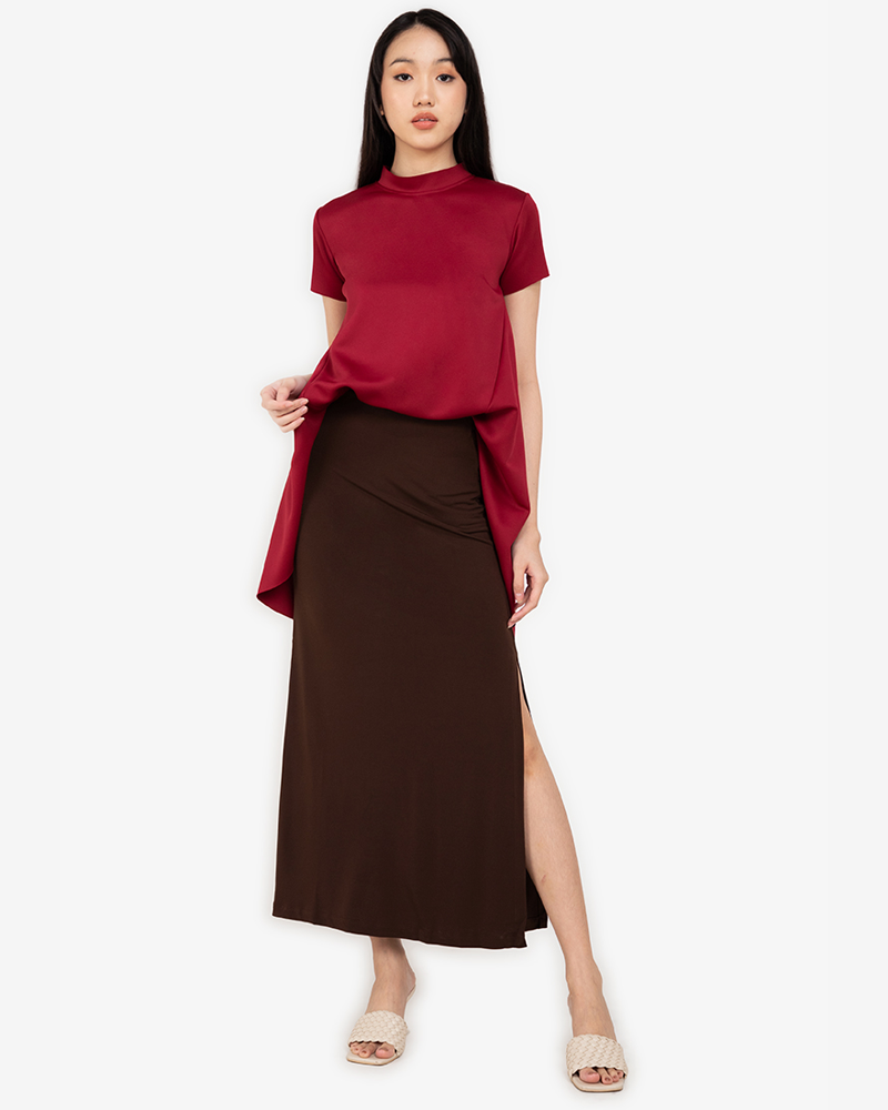 Nicola Side-Slit Maxi Skirt