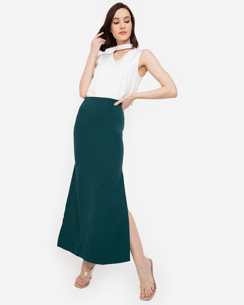 Nicola Side-Slit Maxi Skirt