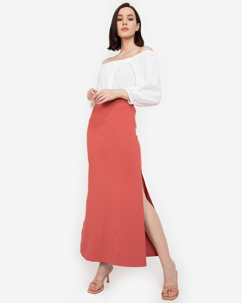 Nicola Side-Slit Maxi Skirt