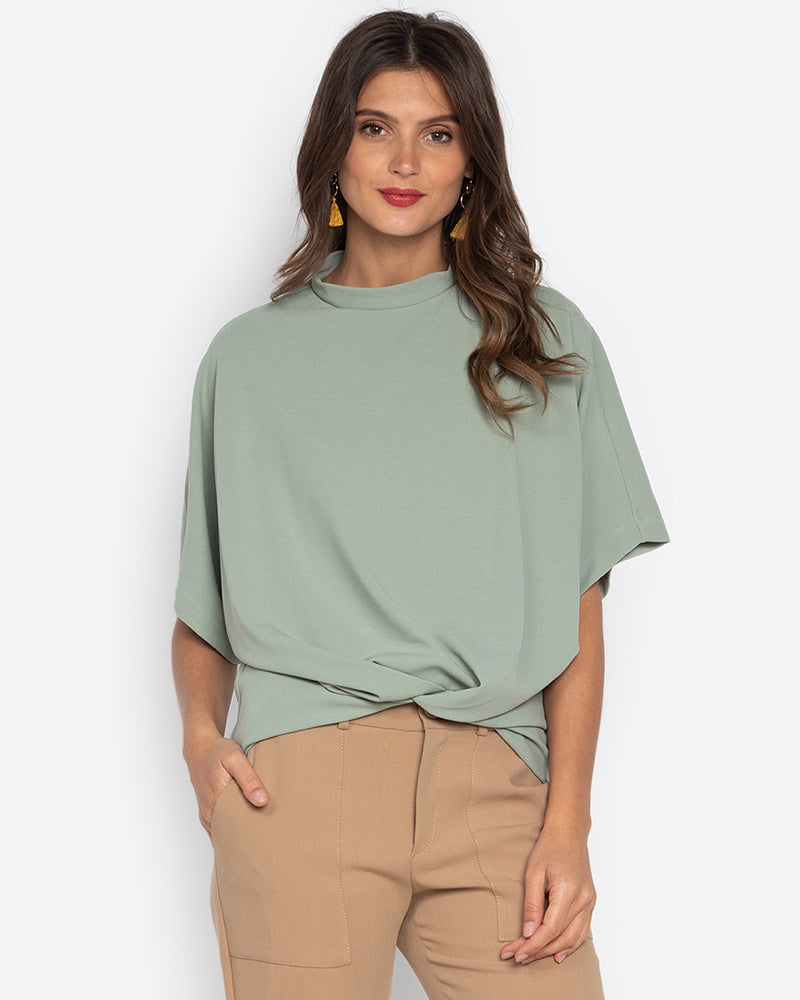 Oltman Short Sleeves Neocrepe Top