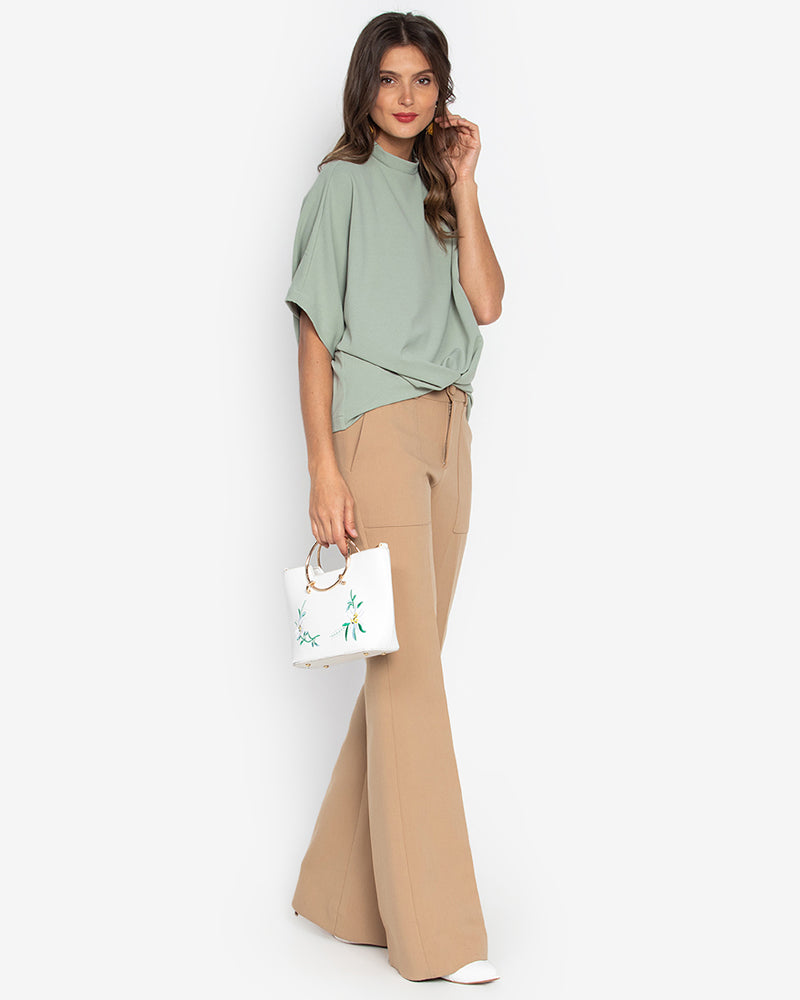 Oltman Short Sleeves Neocrepe Top