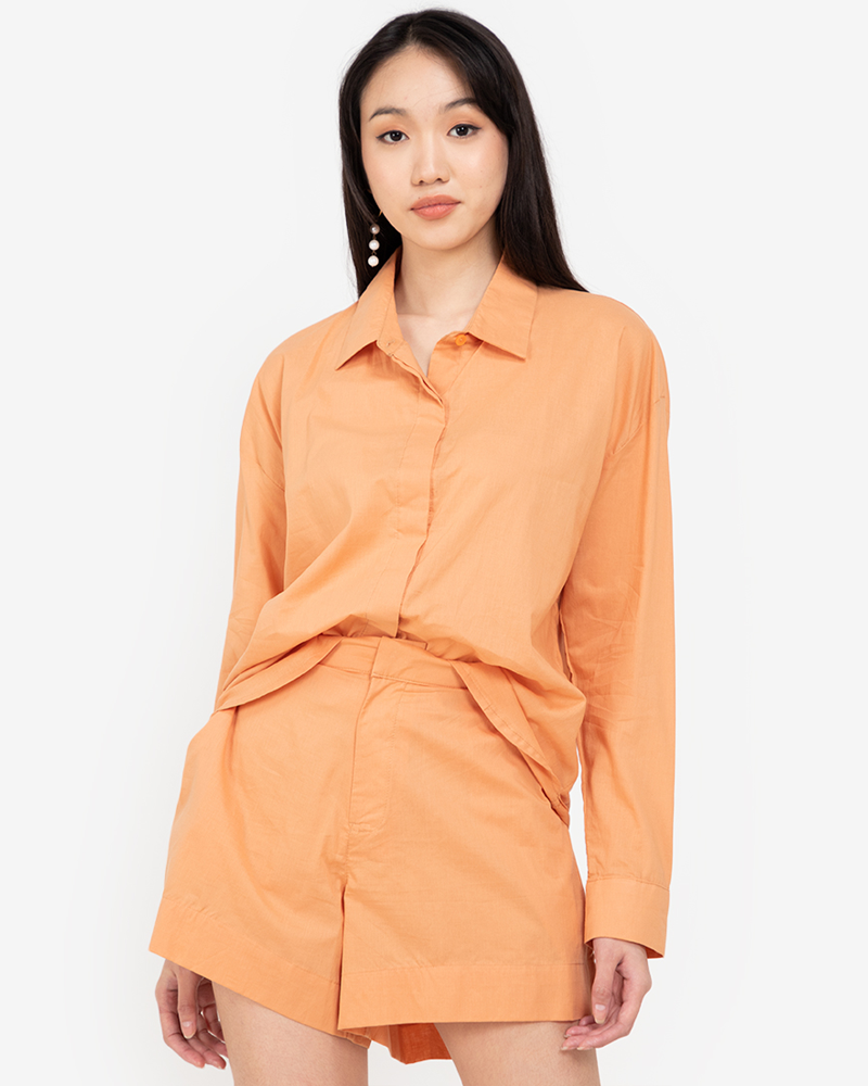 Parker Button-Down Long Sleeve Romper