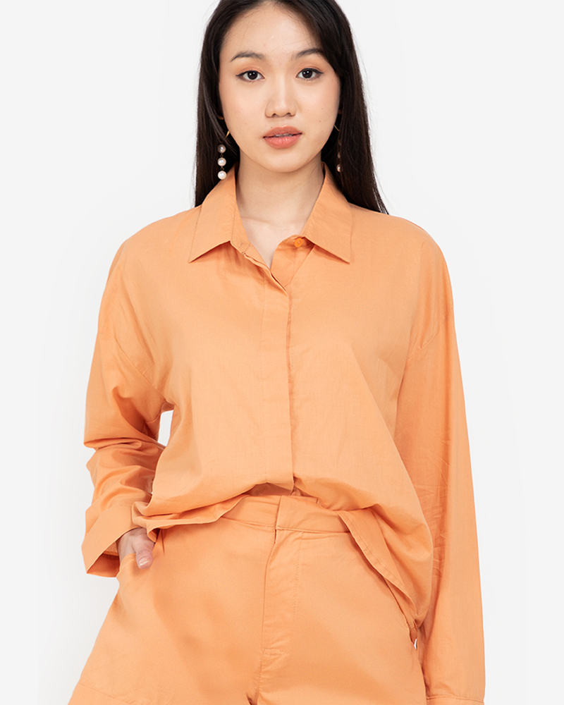 Parker Button-Down Long Sleeve Romper