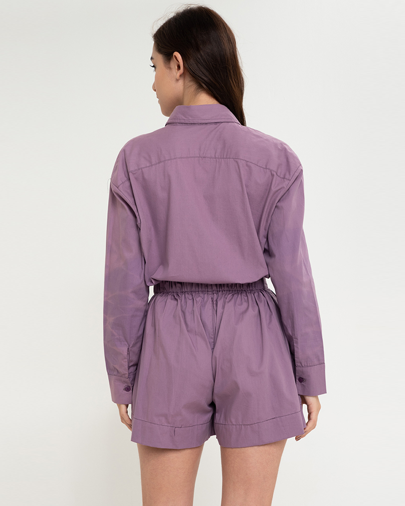 Parker Button-Down Long Sleeve Romper