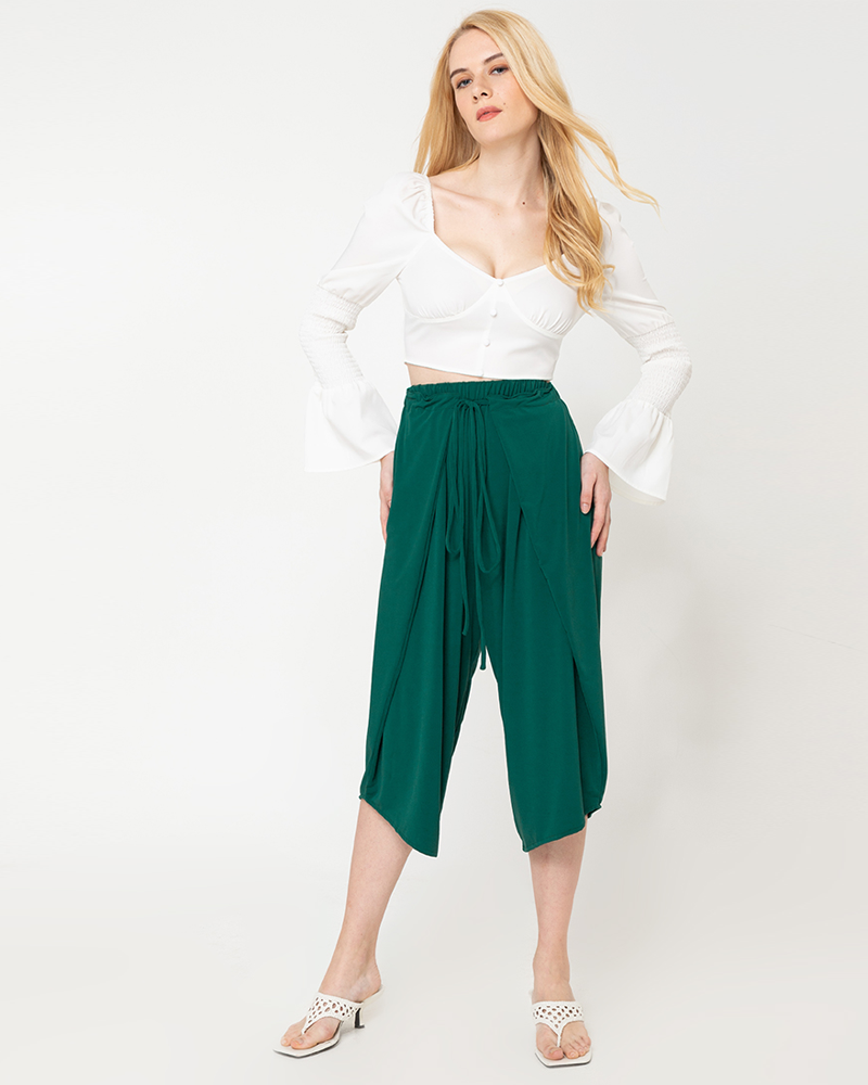 Sigrid Drawstring Waistband Jersey Culottes