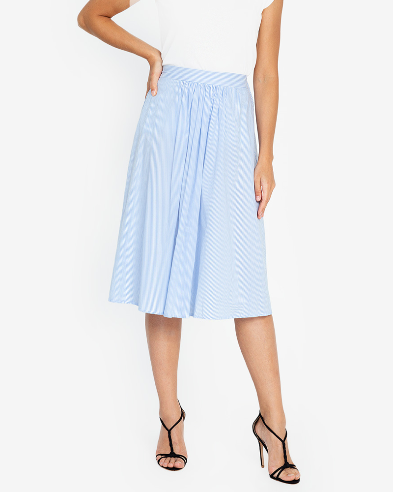 Skylar Pleated A-Line Skirt