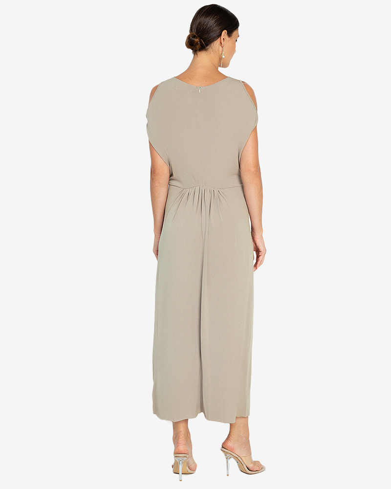 Xavia Knot-Front Sleeveless Maxi