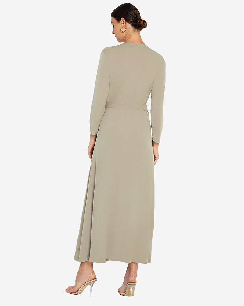 Go couture long sleeve maxi cheap dress