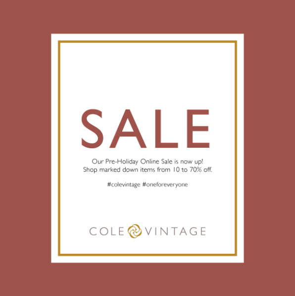 Pre Holiday Online Sale - November 15-30, 2015