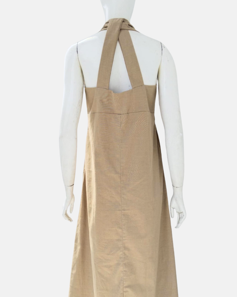 Kira Halter Sleeves Maxi Dress
