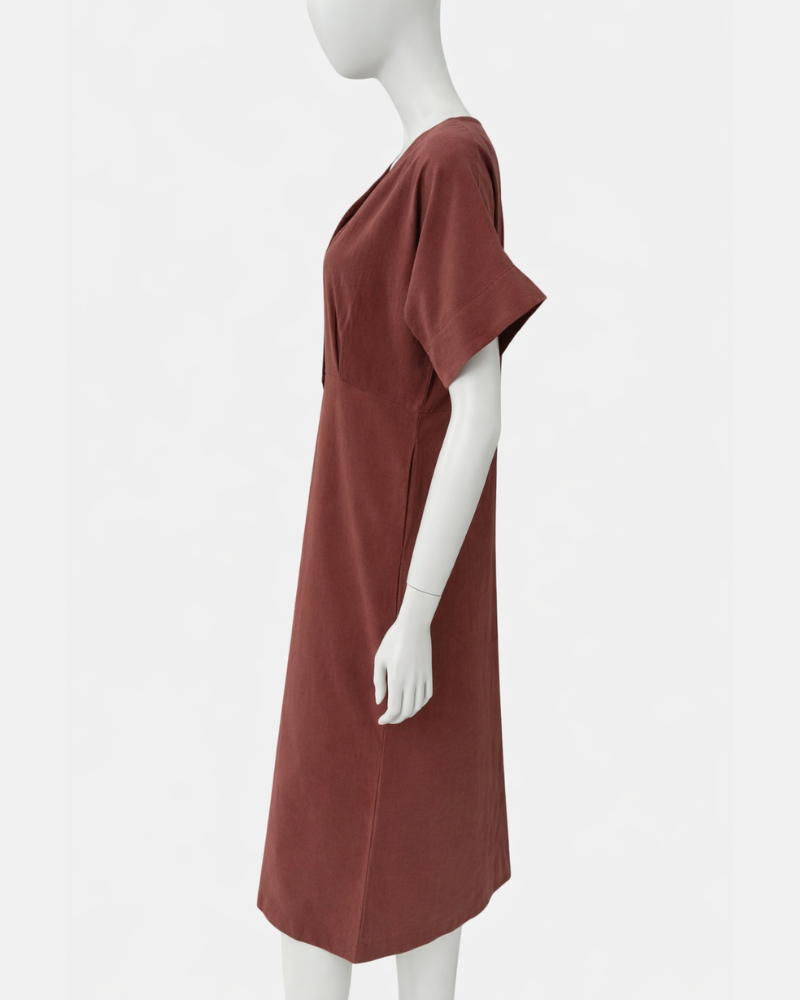 Alena Button Down Linen Short Dress - Cole Vintage