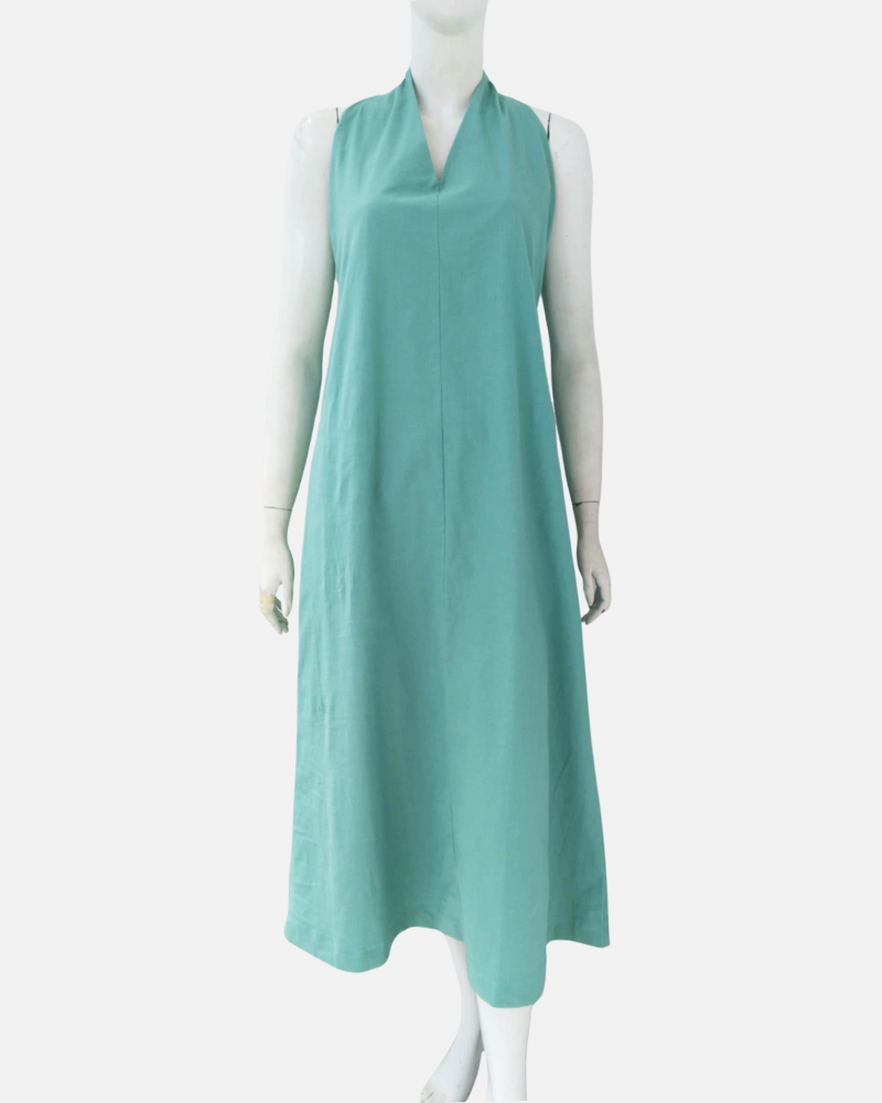 Kira Halter Sleeves Maxi Dress