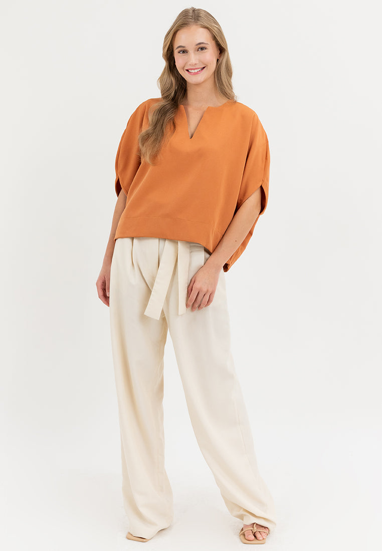 Avery V-Neck Neocrepe Top