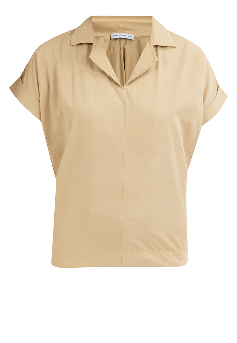 Blair Collared Neckline Cotton Top